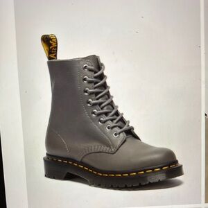 Dr. Martens Gunmetal Leather Lace Up Boots